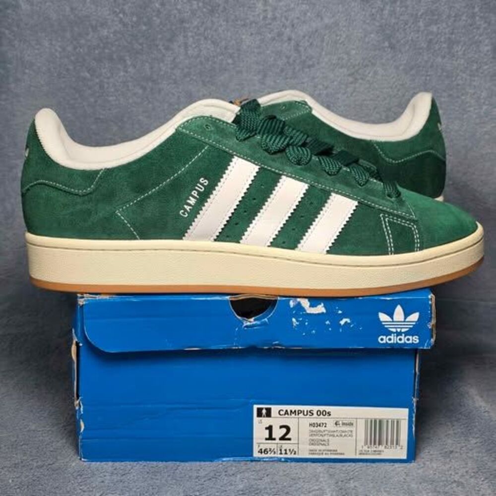 Adidas Campus 00s Dark Green Sneakers Mens 12 or Womens 13